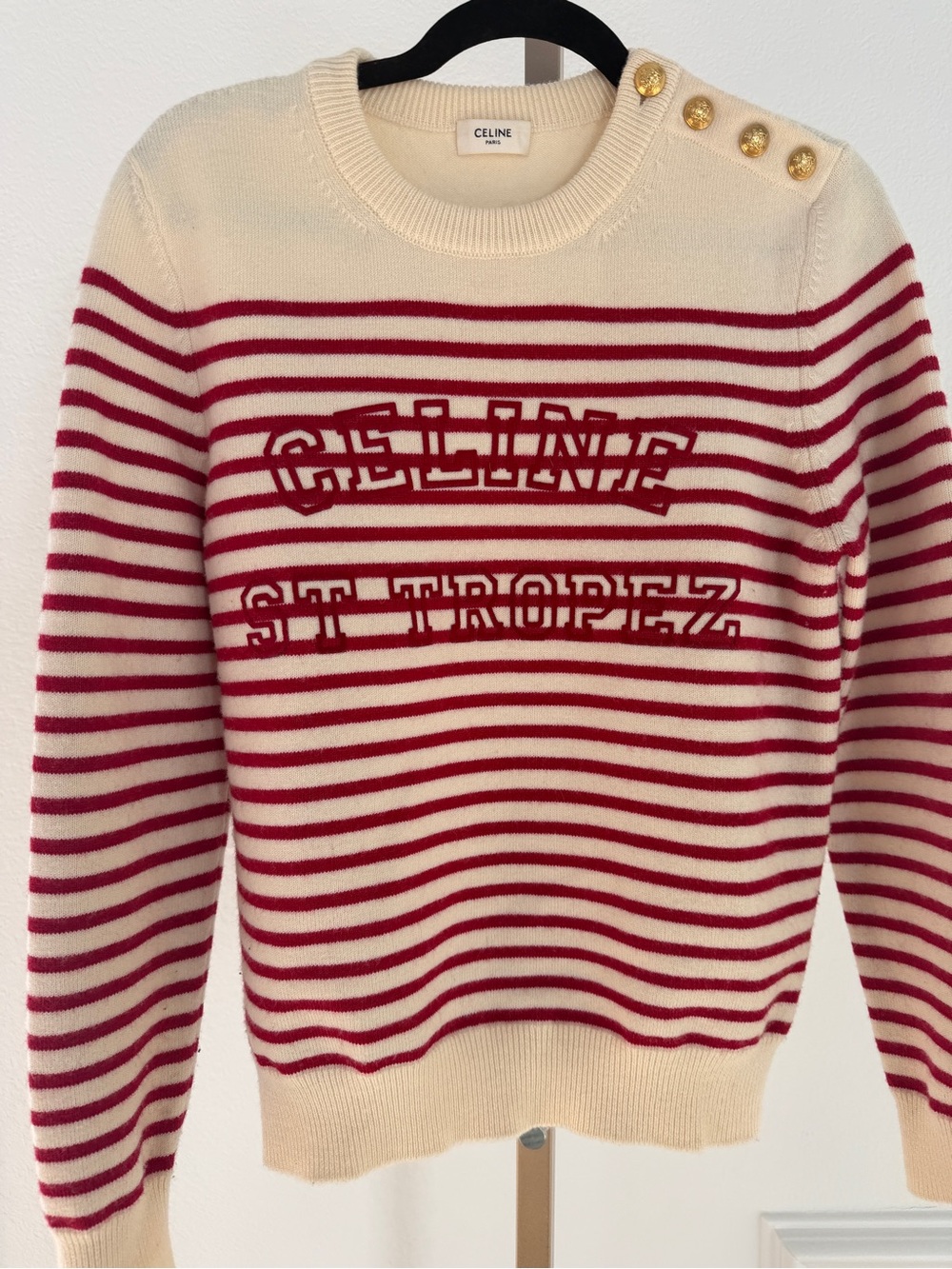 Celine Saint Tropez Striped Wool Sweater